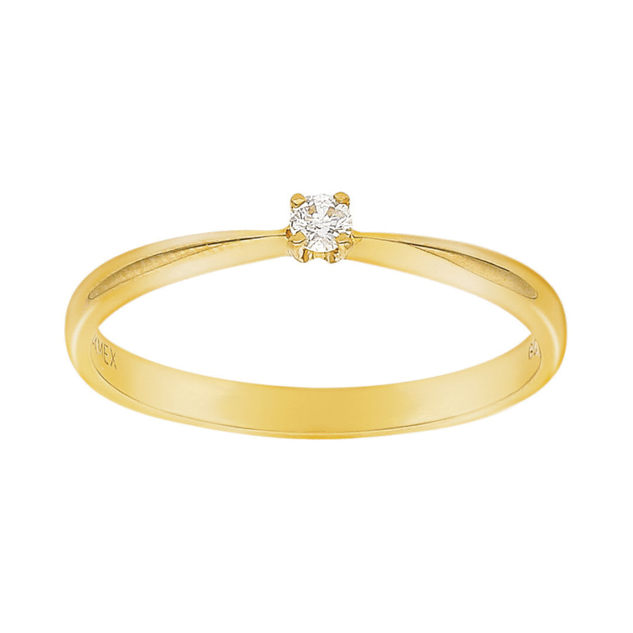 Anillo Oro 14k Diamante .05 pts