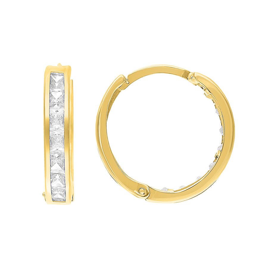 Hugies Piedras Oro 10k, 1.4cm