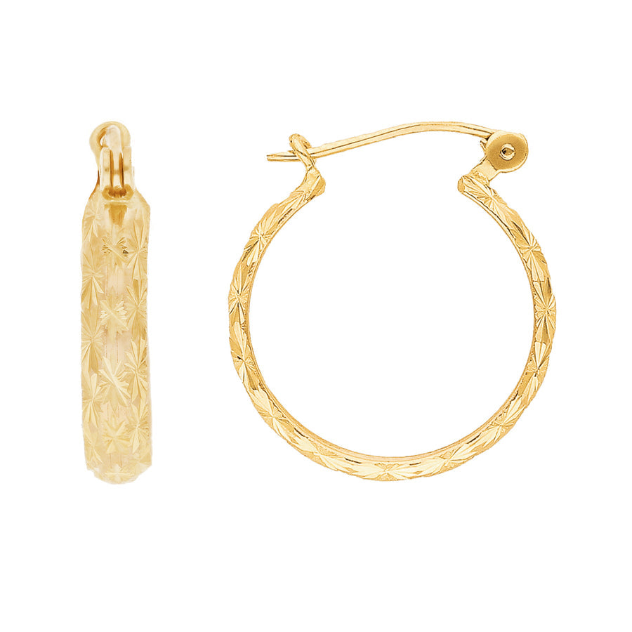 Arracada Diamantada 10k, 1.5cms diametro