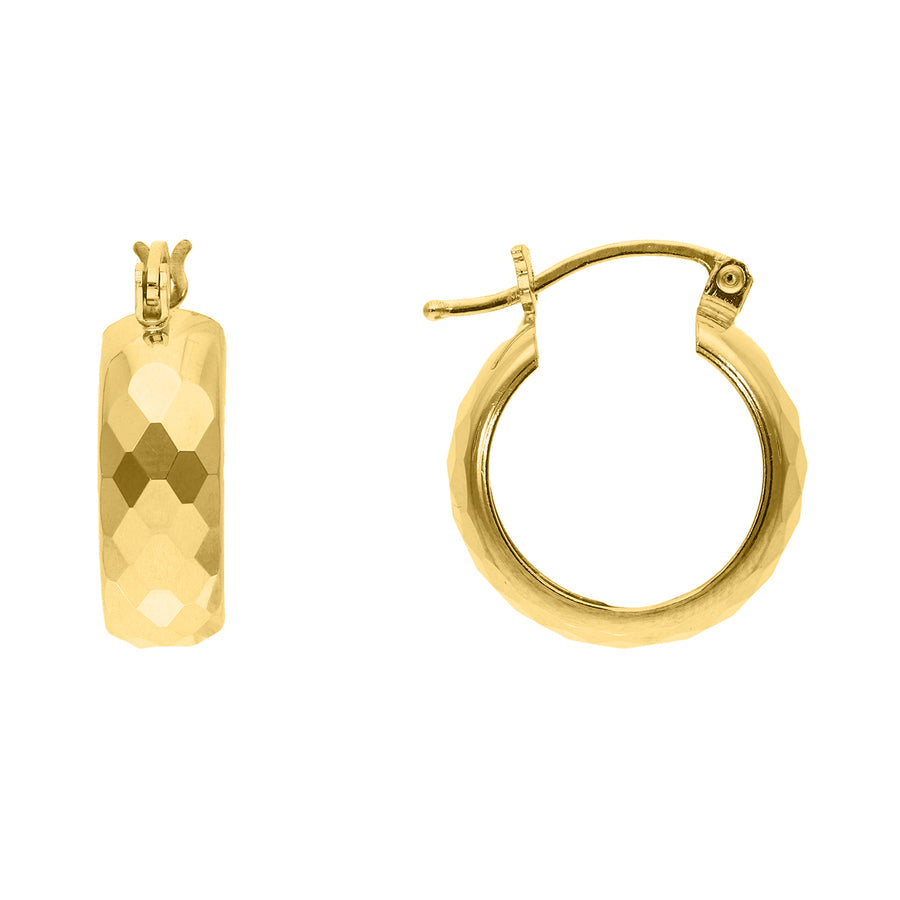 Arracada Diamantada 10k, 1.5cms diametro