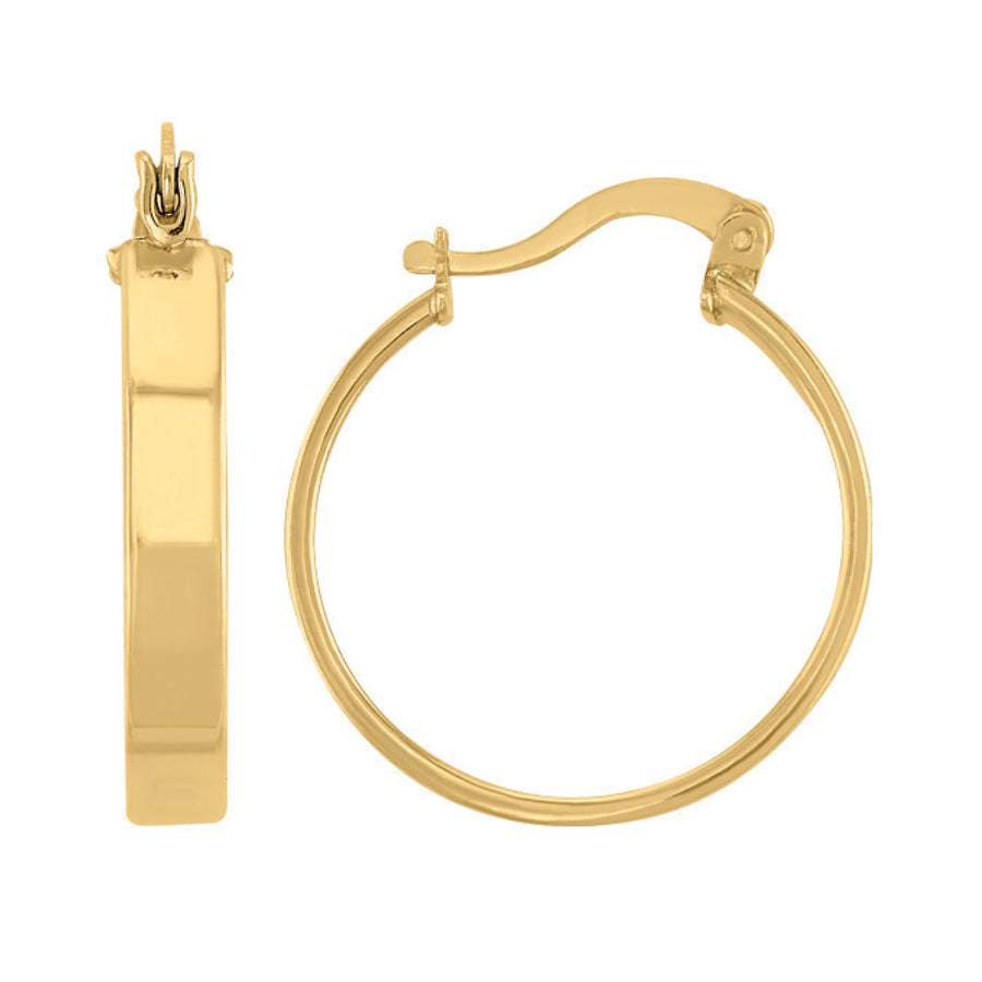 Arracada Tubo 10k, 2cms diametro