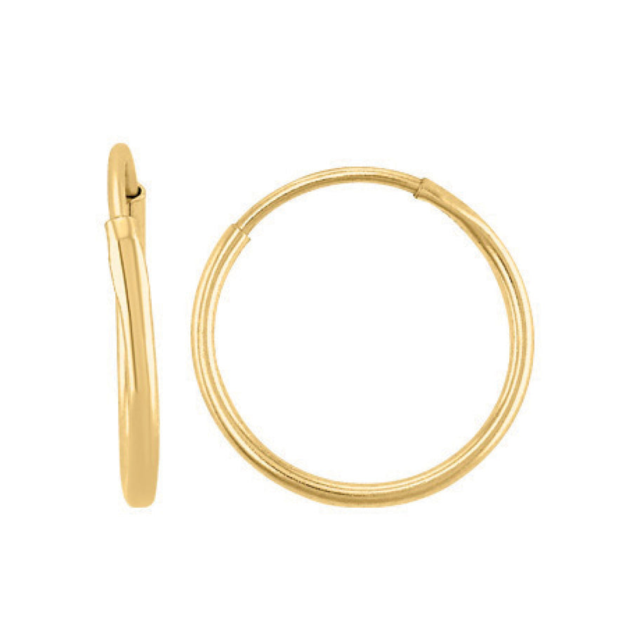 Arracada Tubo 10k, 1cm diametro