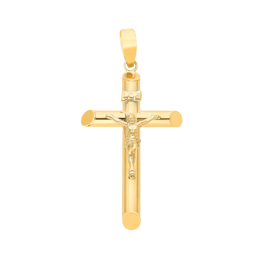 Dije Cruz Cristo Oro 10k, 2 x 3cms