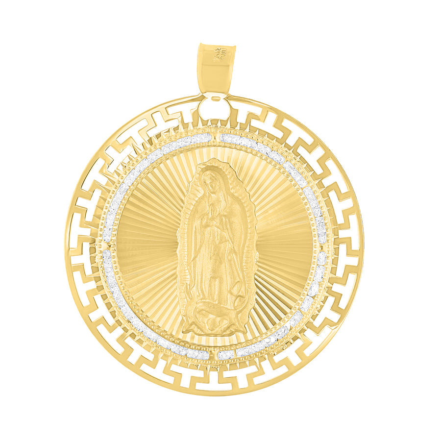 Medalla Virgen Oro 10k, 4.5 cms diametro