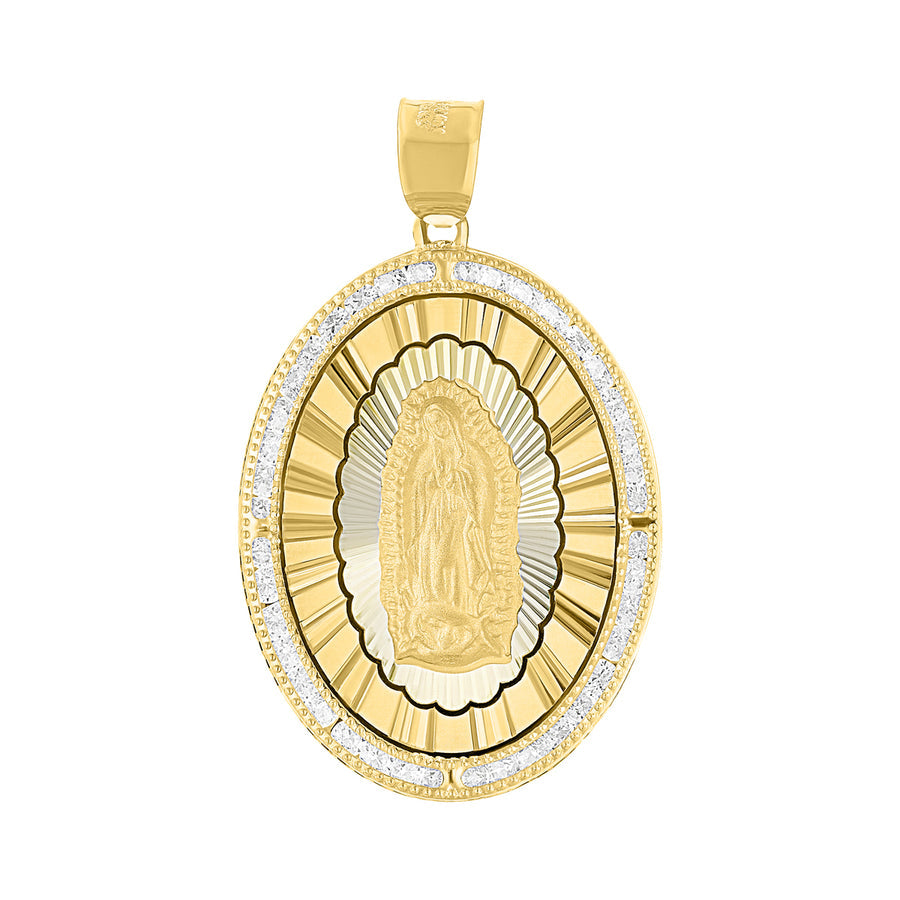 Medalla Virgen Oro 10k, 2.7 x 4.5 cms
