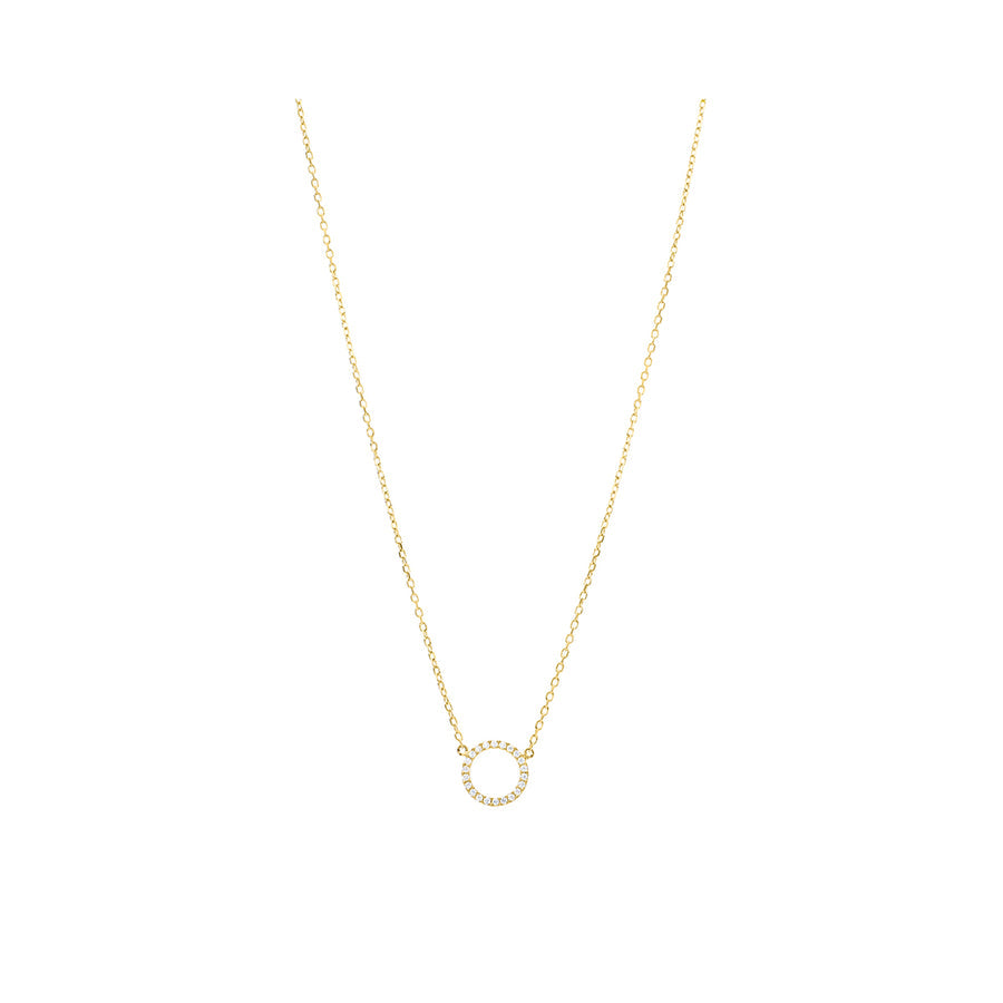 Gargantilla Círculo Oro 10k, 1mm x 45cms