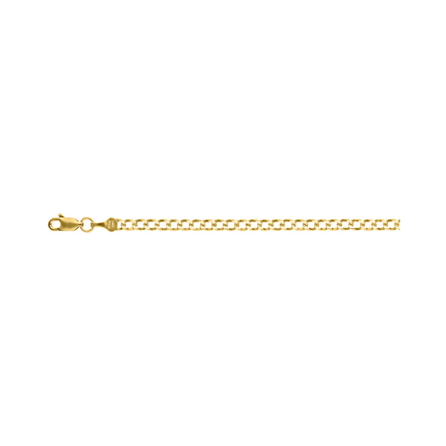 Cadena Barbada Oro 10k, 9.2 grs, 3.5mm x 60cms