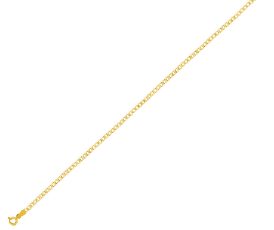 Cadena Barbada Oro 10K 45cms