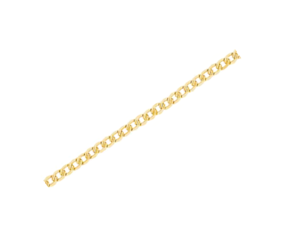 Cadena Barbada Oro 10K 45cms