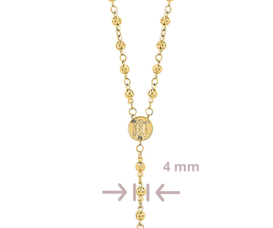 Rosario Bola Oro 10K 60cms