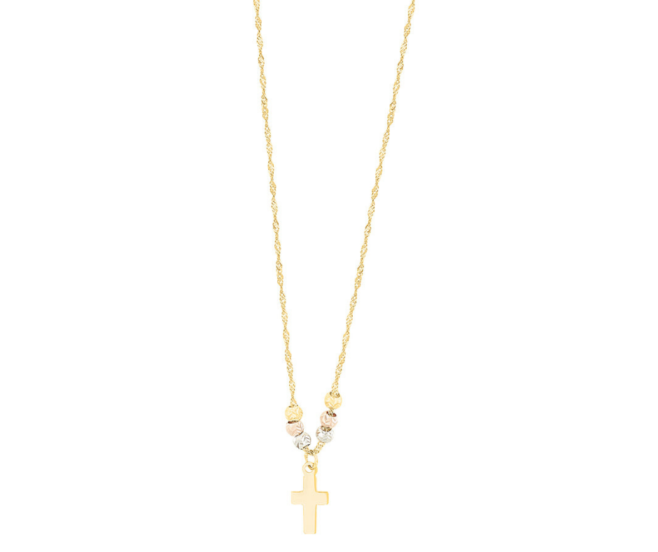 Gargantilla Cruz Oro 10K 45cms