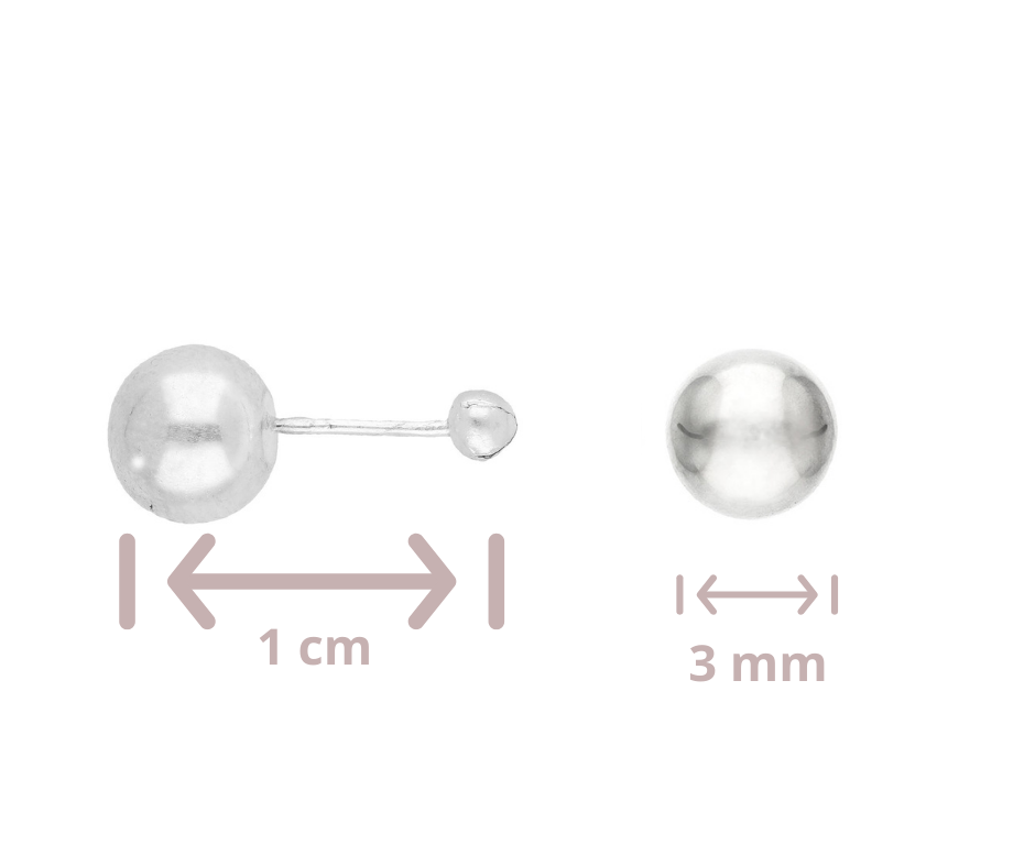 Broquel Bola Plata .925