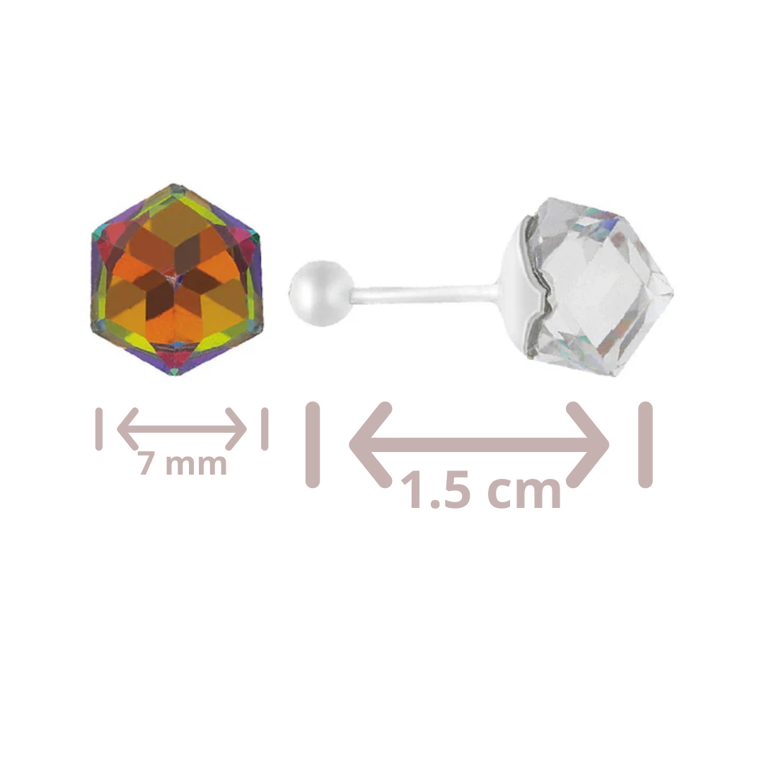 Broquel Cubo Plata .925