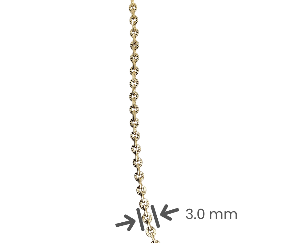 Cadena Anclita Chapa 18K 60cm