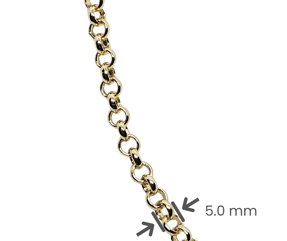 Cadena Ancla Chapa 18K 50cm