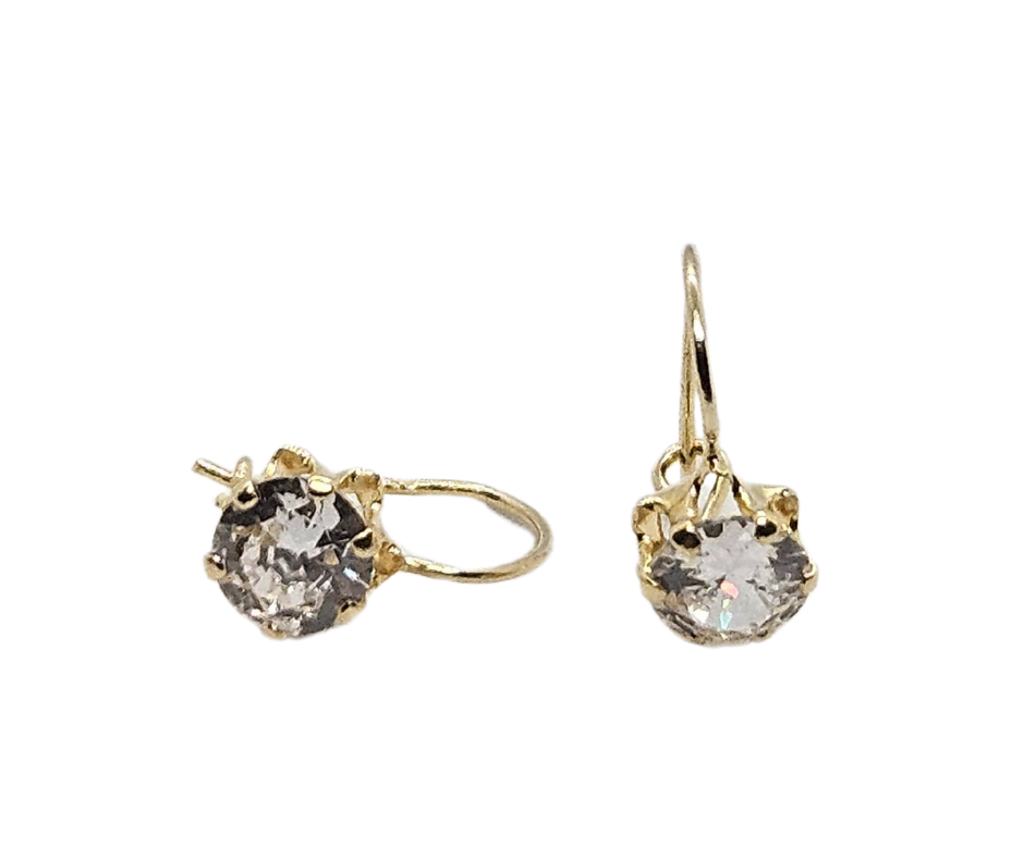 Arete 6 uñas 1.0 cm Oro 10K
