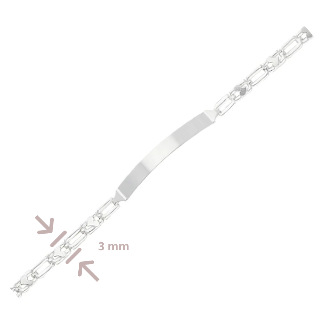 Esclava Corazones Plata .925 19cms
