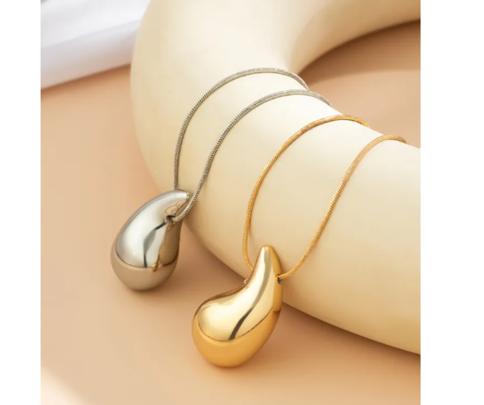 Collar Gota gruesa Chapa de oro 40 cms