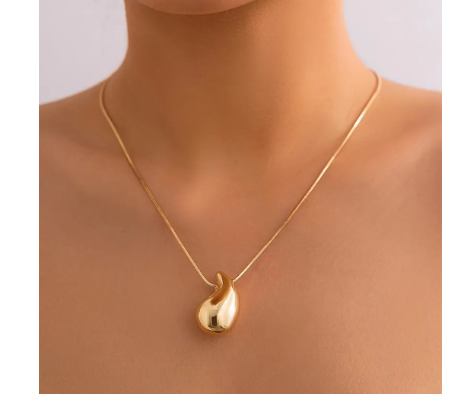 Collar Gota gruesa Chapa de oro 40 cms
