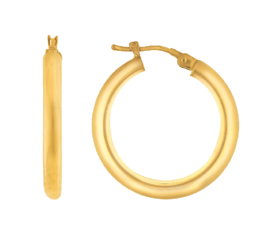 Arracada Tubo Oro 10K