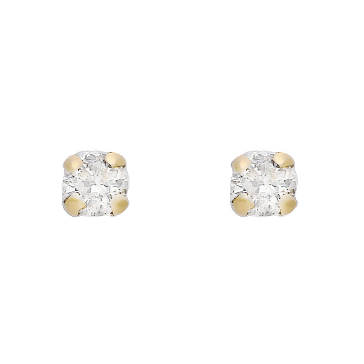 Broquel Oro 18k Diamante .04 pts, 2mm x 10mm