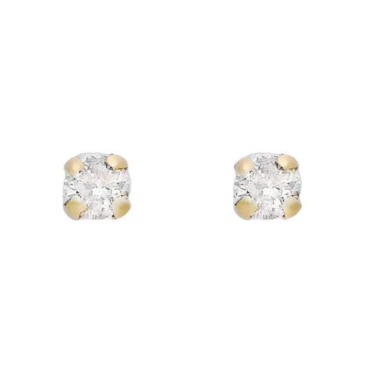 Broquel Oro 18k Diamante .04 pts, 2mm x 10mm