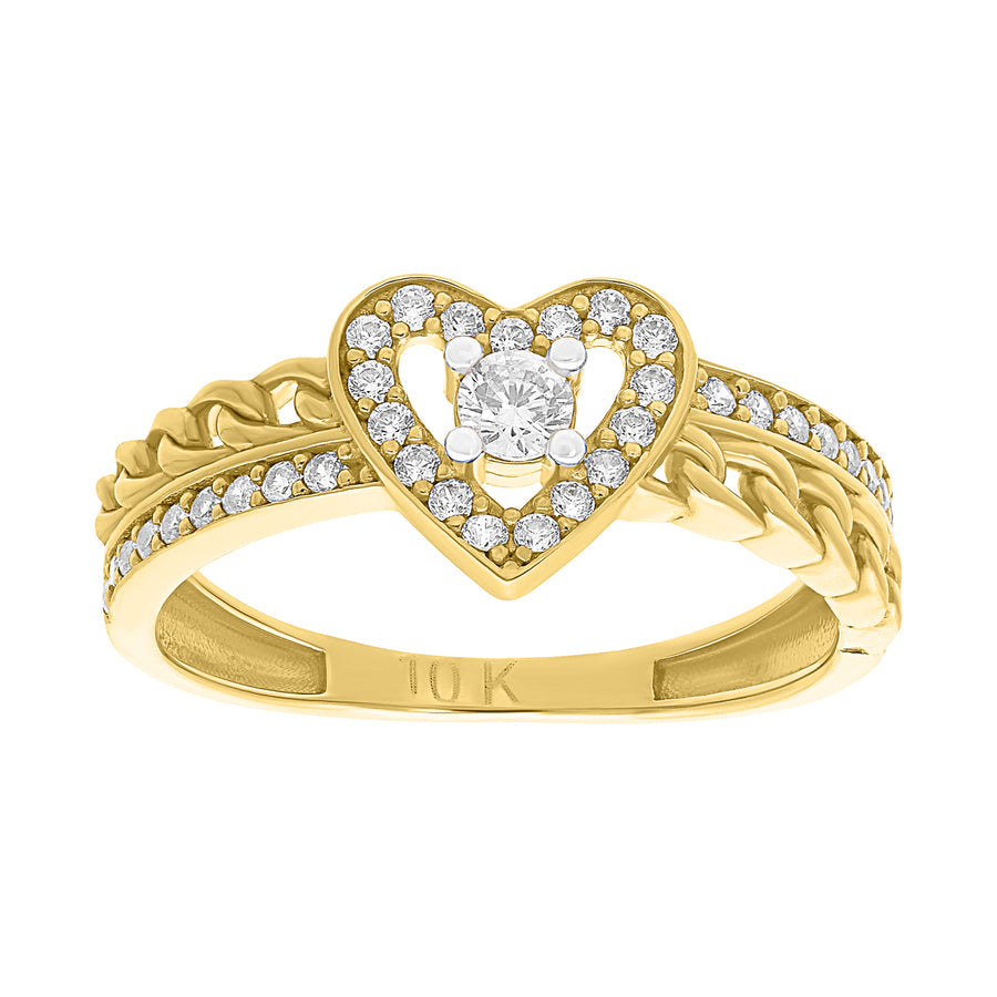 Anillo Corazón 10k
