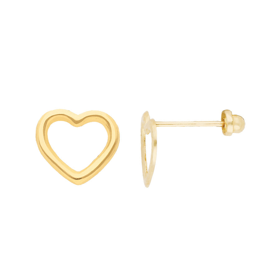 Broquel Corazón 10k, 8mm x 10mm