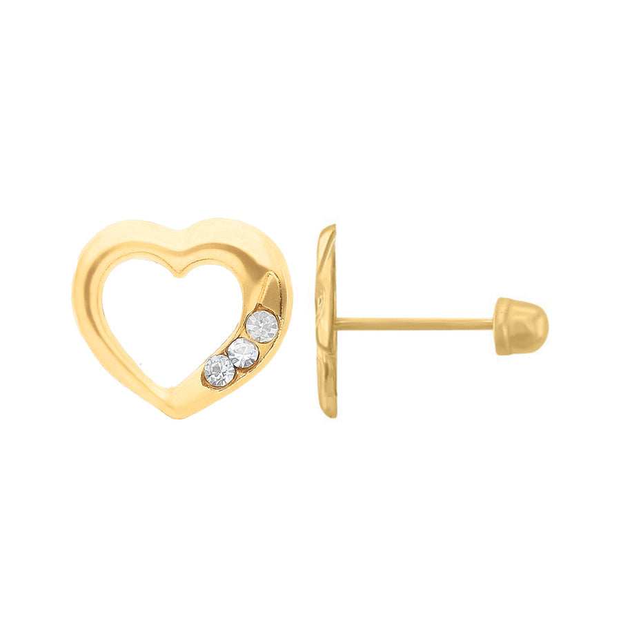 Broquel Corazón 10k, 9mm x 10mm