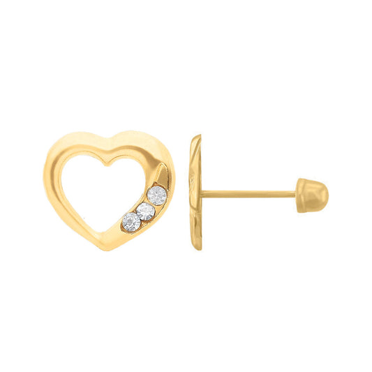 Broquel Corazón 10k, 9mm x 10mm