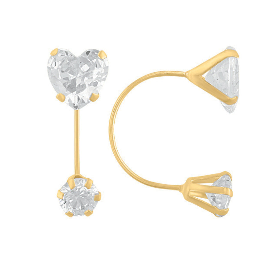 Broquel Cruvo Corazón 10k, 15mm x 12mm