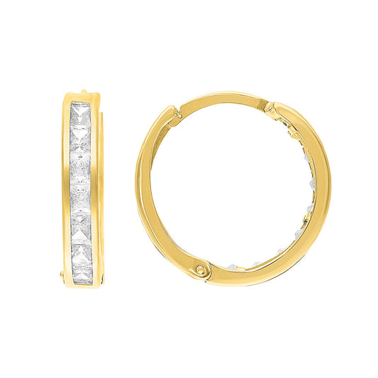 Hugies Piedras Oro 10k, 1.4cm