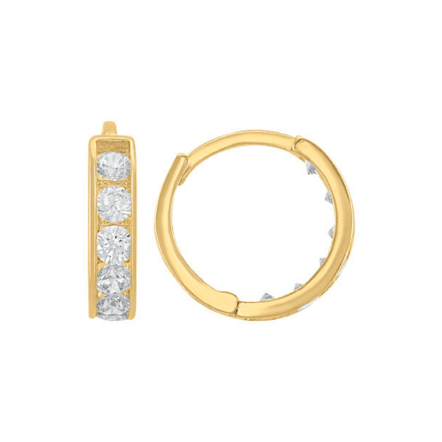 Hugies Piedras Oro 10k, 1cm