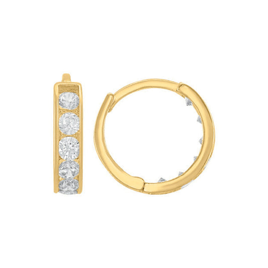 Hugies Piedras Oro 10k, 1cm