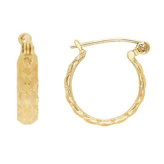 Arracada Diamantada 10k, 1cm diametro