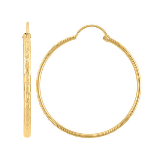 Arracada Diamantada 10k, 3.3cms diametro