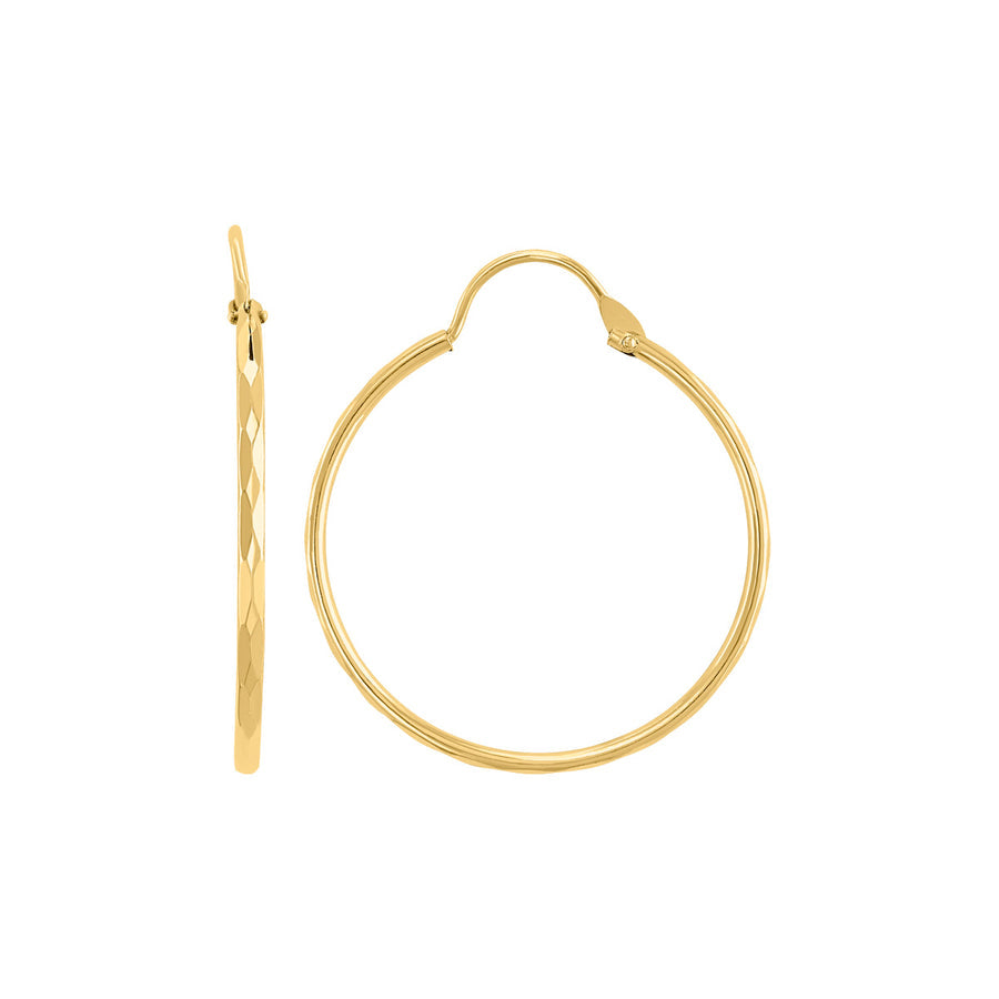 Arracada Facetada 10k, 2.5cms diametro