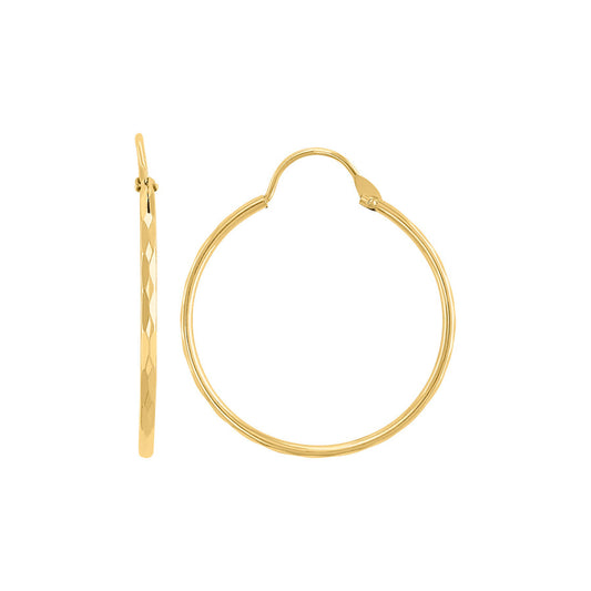 Arracada Facetada 10k, 2.5cms diametro