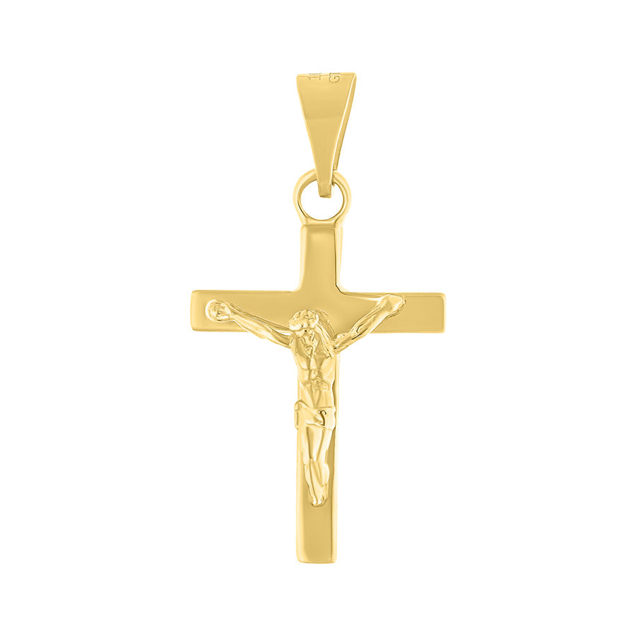 Dije Cruz Cristo Oro 10k, 1.5 x 2cms