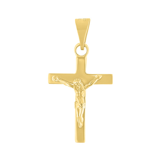 Dije Cruz Cristo Oro 10k, 1.5 x 2cms