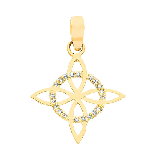 Dije Nudo de Brujas Oro 10k, 2cms