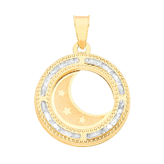 Dije Luna Oro 10k, 1.5cms