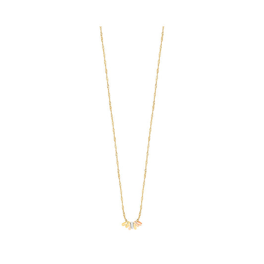 Gargantilla Aros Oro 10k, 1mm x 45cms