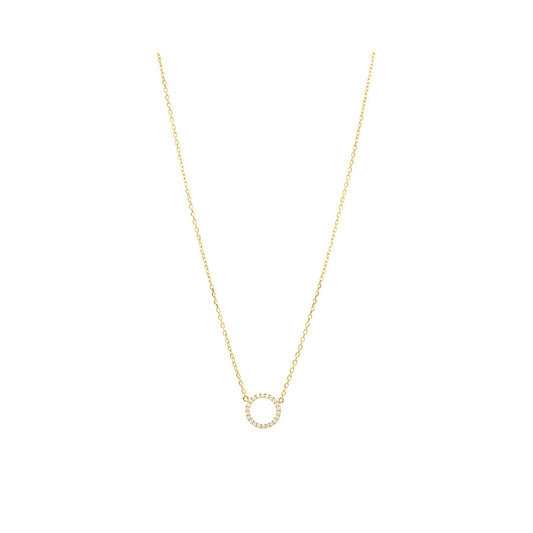 Gargantilla Círculo Oro 10k, 1mm x 45cms