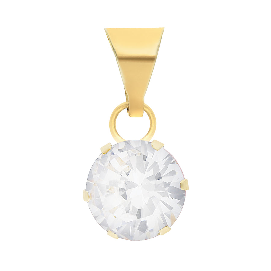 Dije Piedra Oro 10k, 8mm