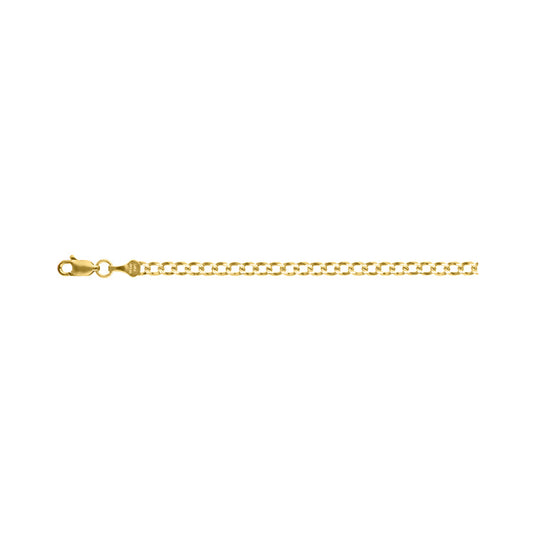 Cadena Barbada Oro 10k, 9.2 grs, 3.5mm x 60cms