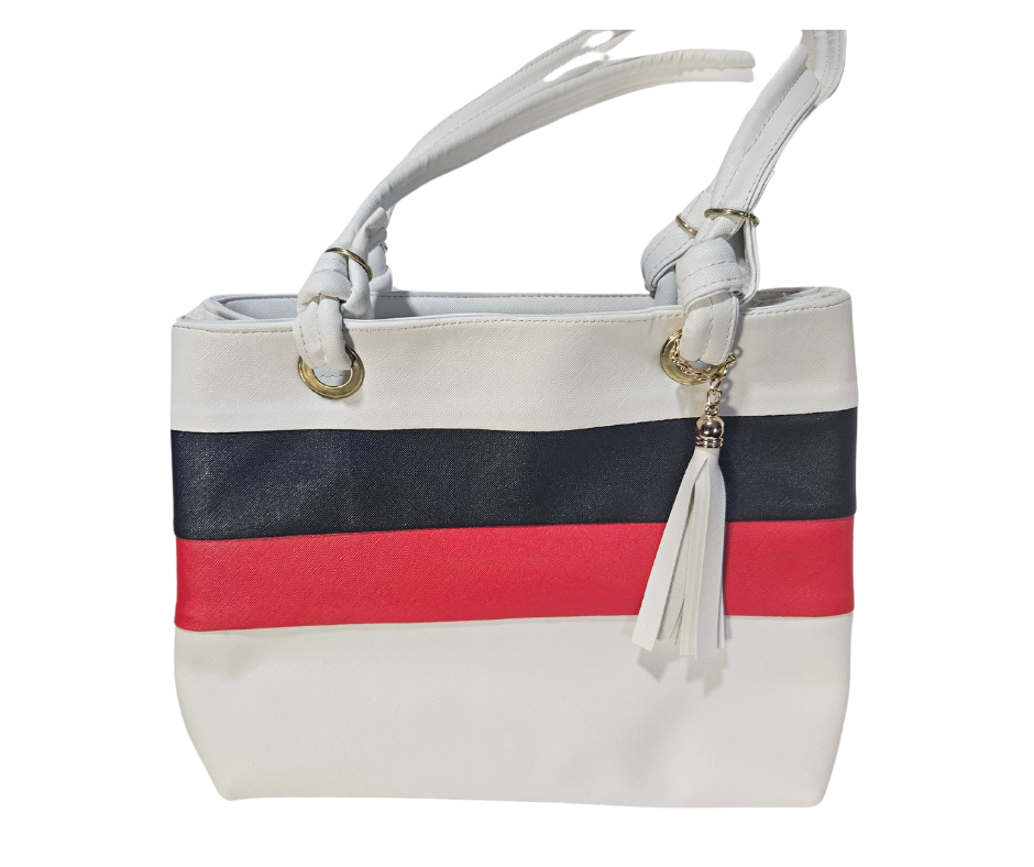 Mediana (Tote) Tricolor Blanco