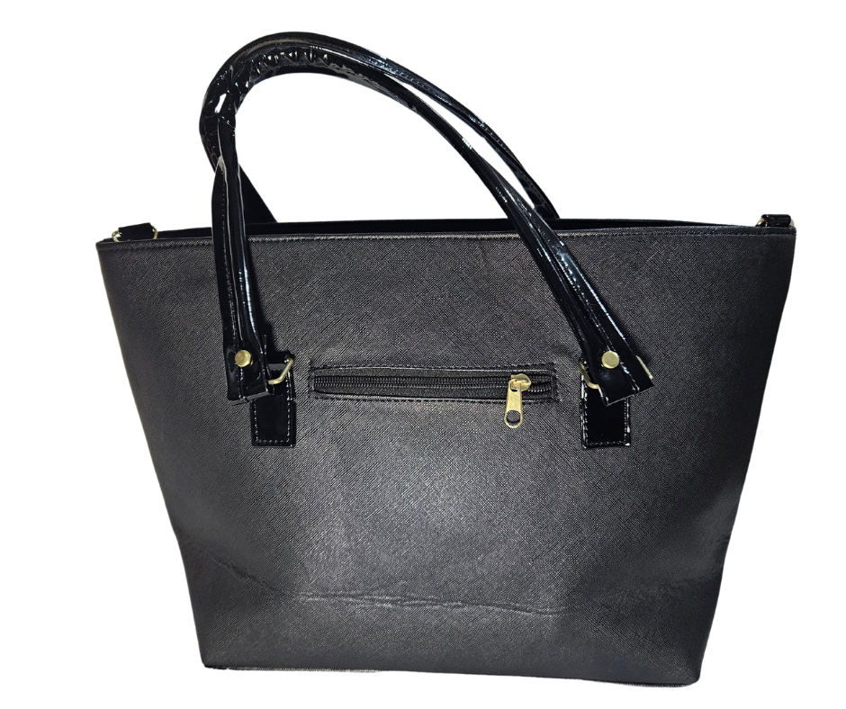 Mediana (Tote) Negro 2 Franjas Horizontal