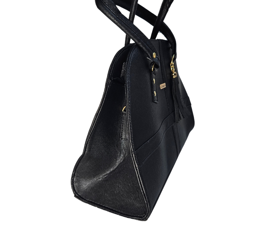 Mediana (Tote) Negro Cruz Lisa