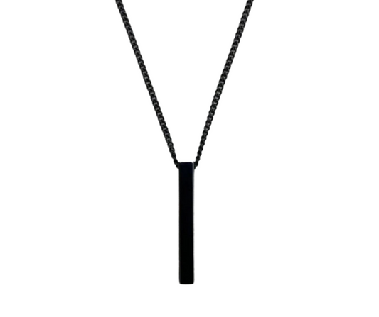 Collar Clasico Acero Negro 55cms